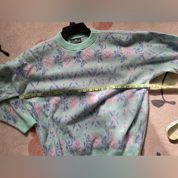 PASTEL CABIN CREEK SWEATER 80s VINTAGE - Picture 4 of 4
